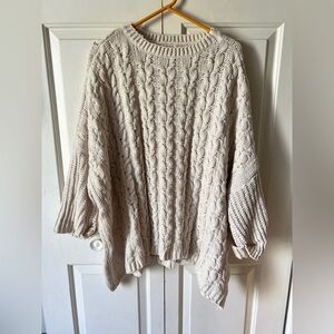 Cozy Cable Knit Sweater - Cream